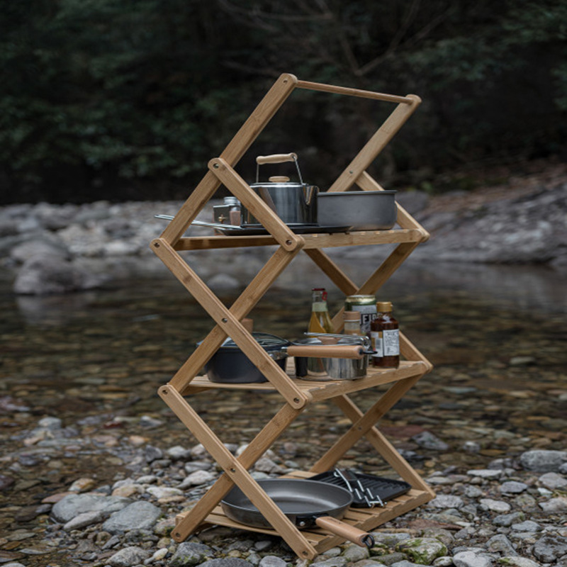4 Layers Bamboo Plant Folding Frame3