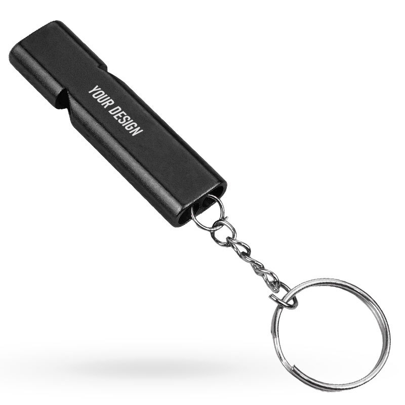 Double Tubes Whistle Keychain1
