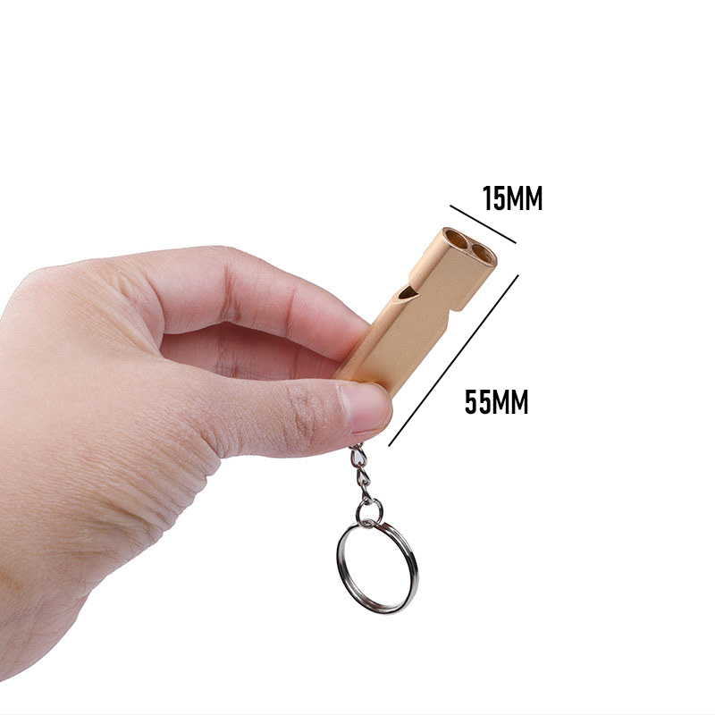 Double Tubes Whistle Keychain3