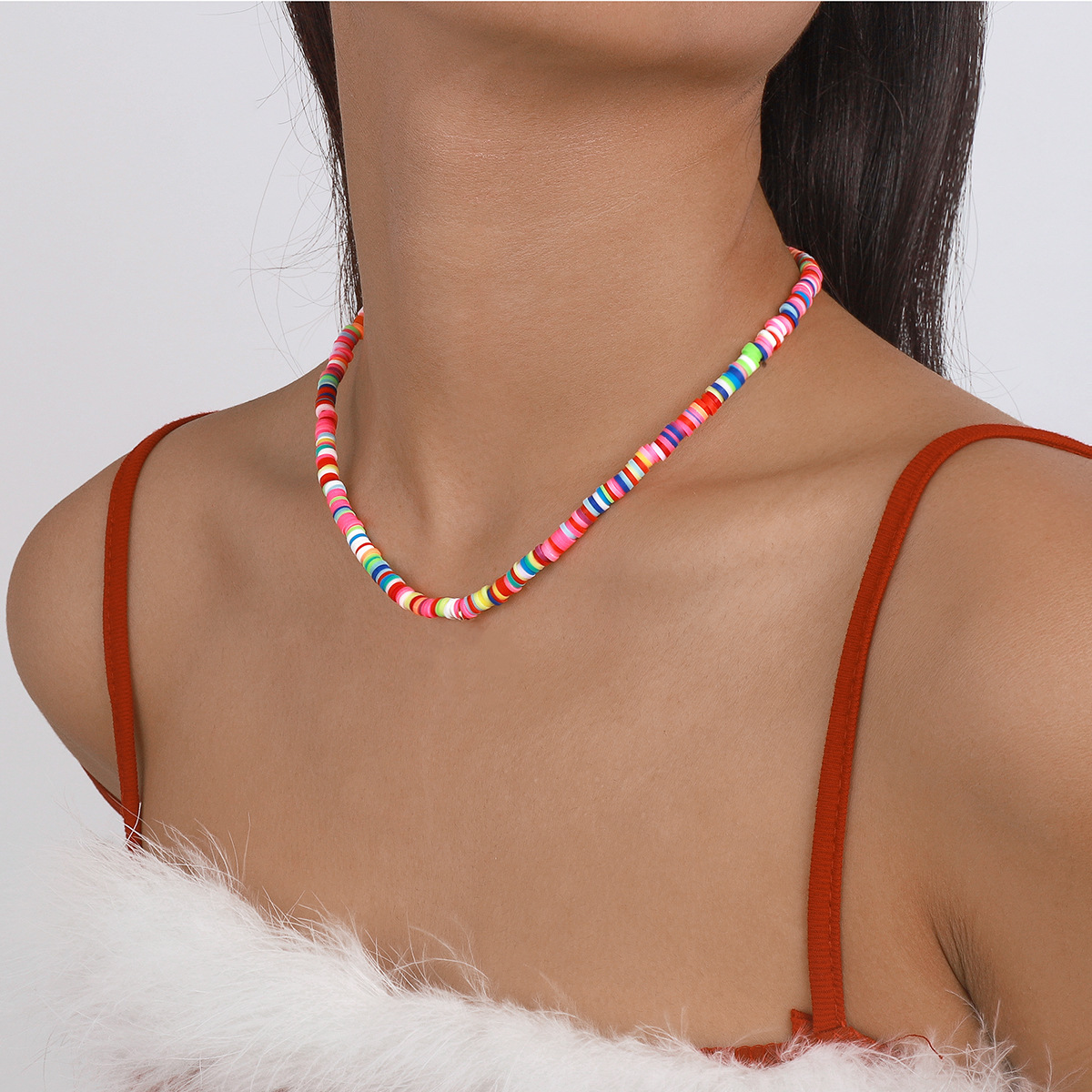 Soft Pottery Choker Necklace2