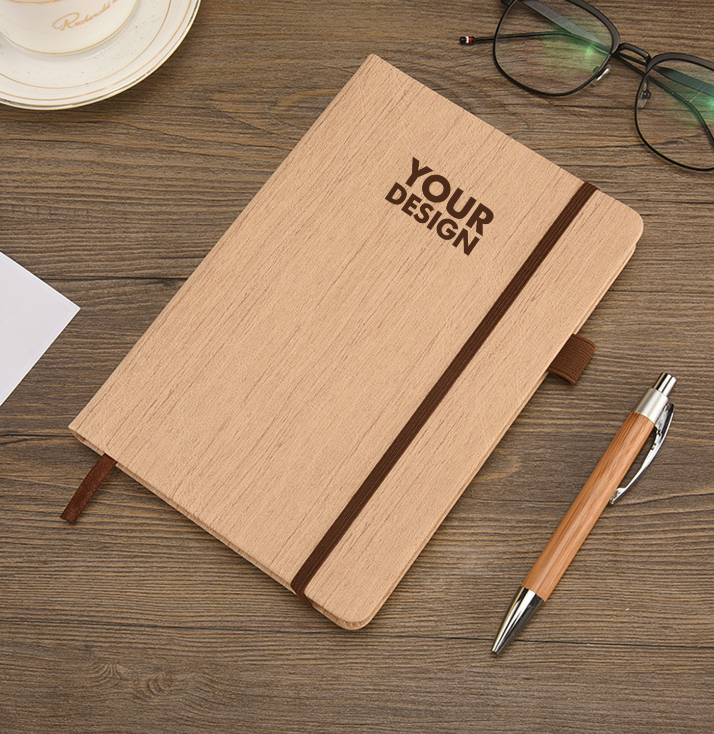 A5 Wood Grain Notebook