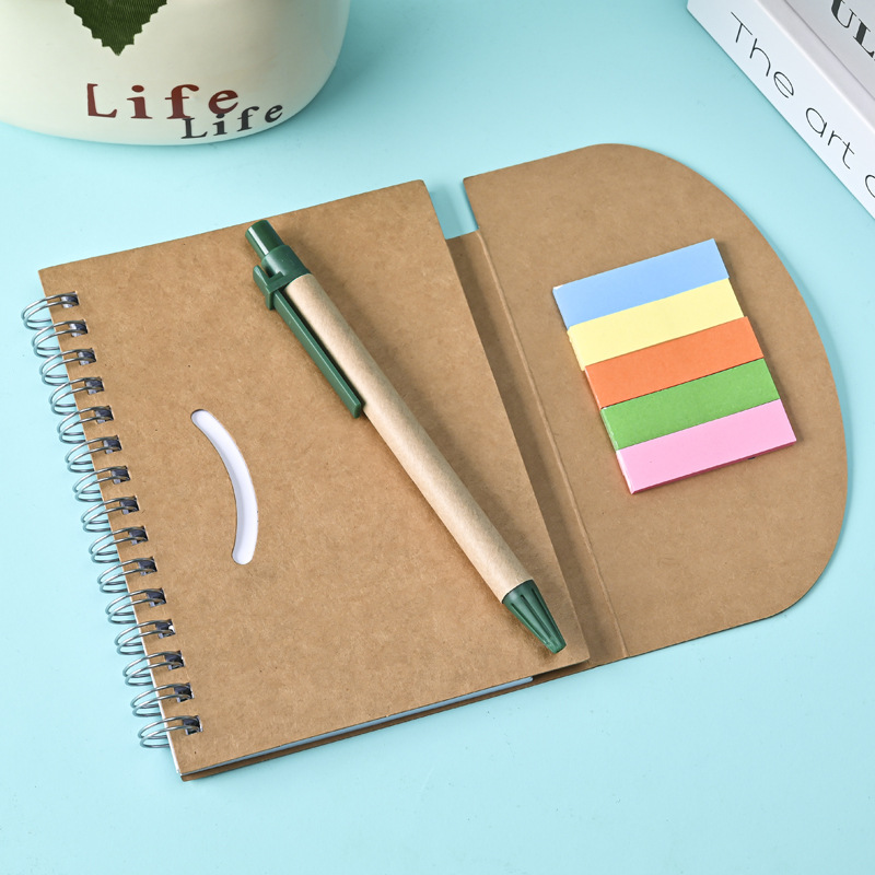 Spiral Notebook With Sticky Notes And Pen1