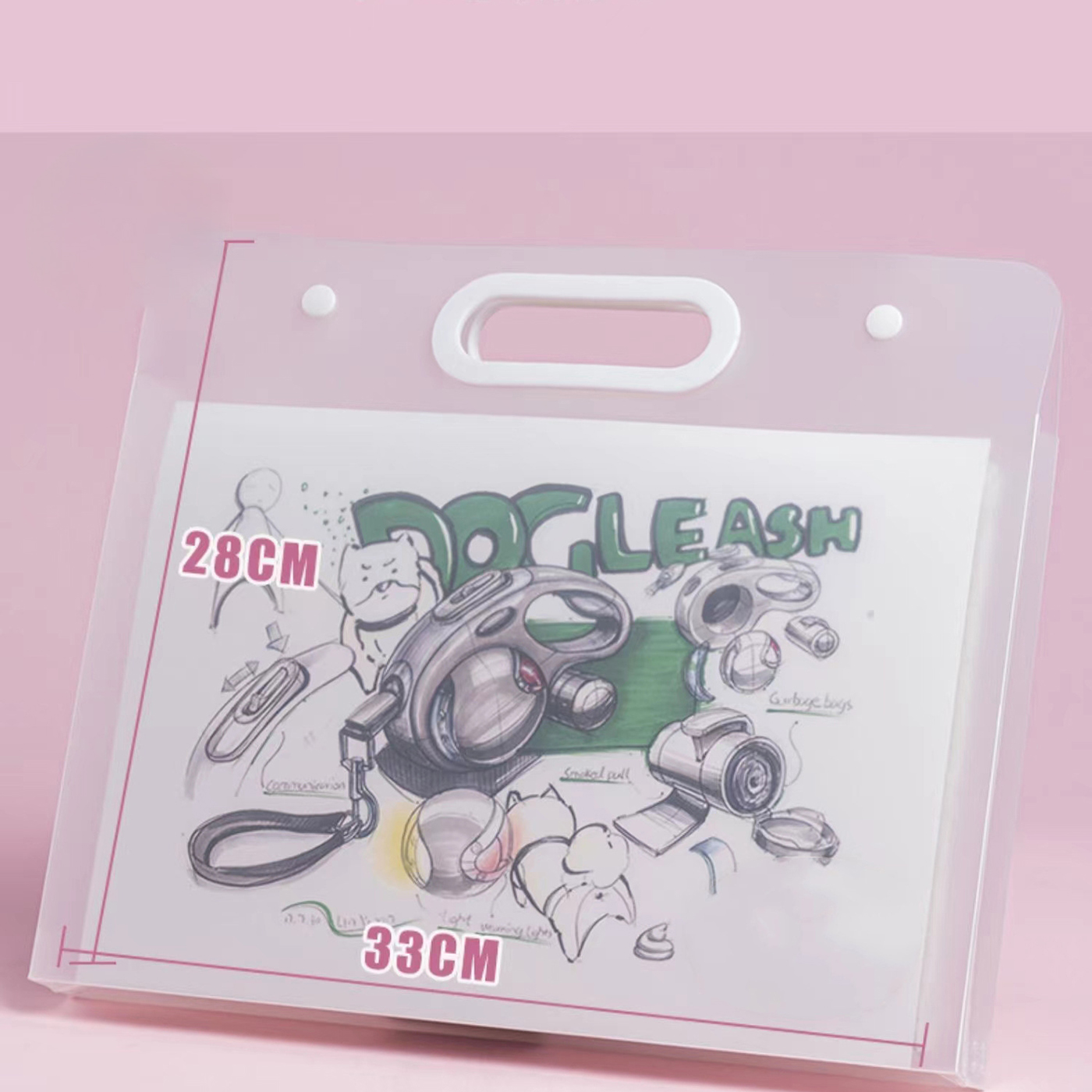 Custom Plastic Art Portfolio With Handle2