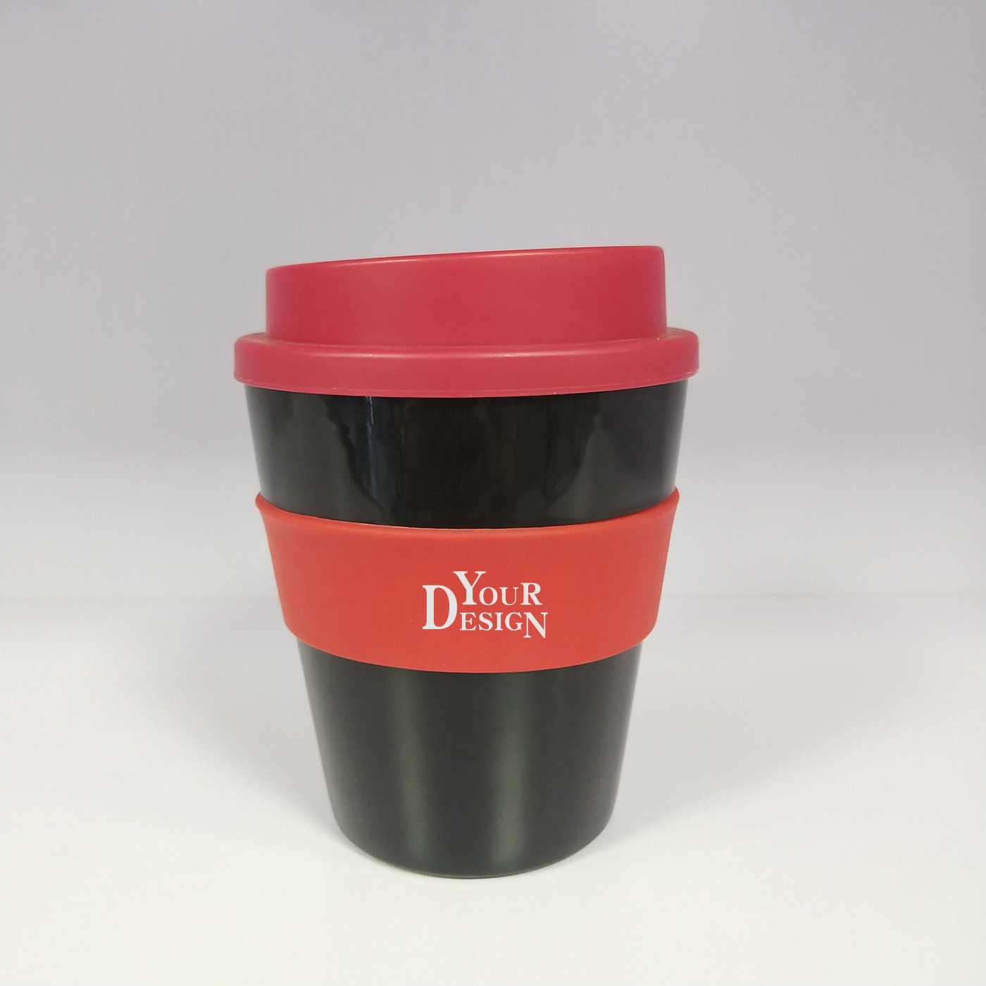 12 oz. Plastic Coffee Cup With Silicone Sleeve1