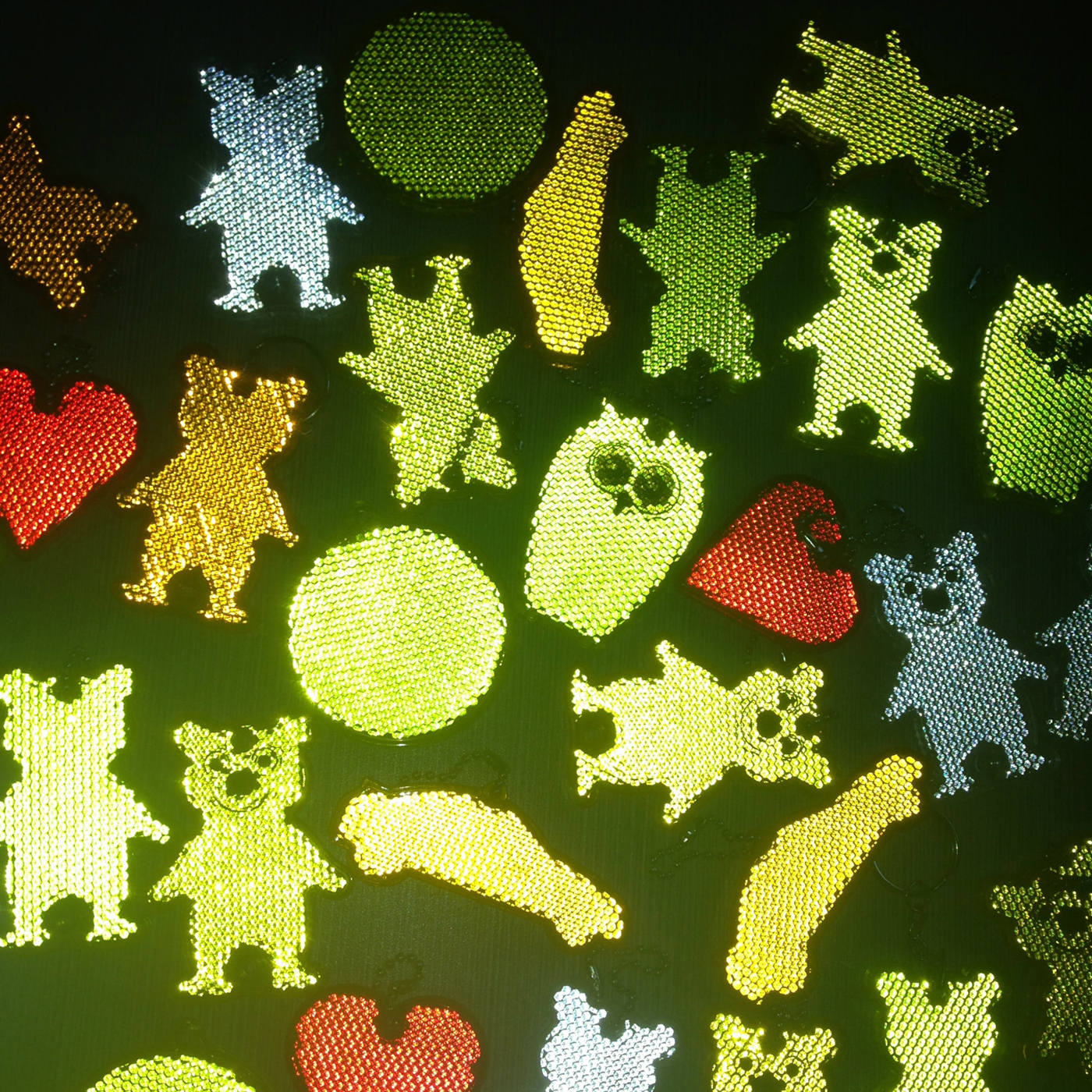 Bear Shape Reflective Pendant Keyring2