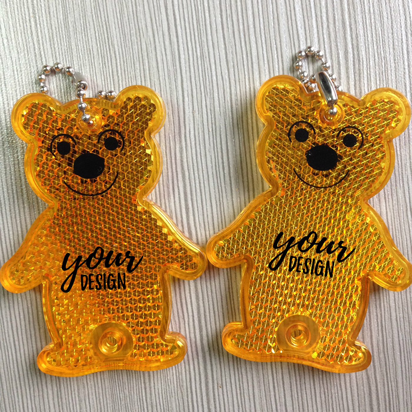 Bear Shape Reflective Pendant Keyring1