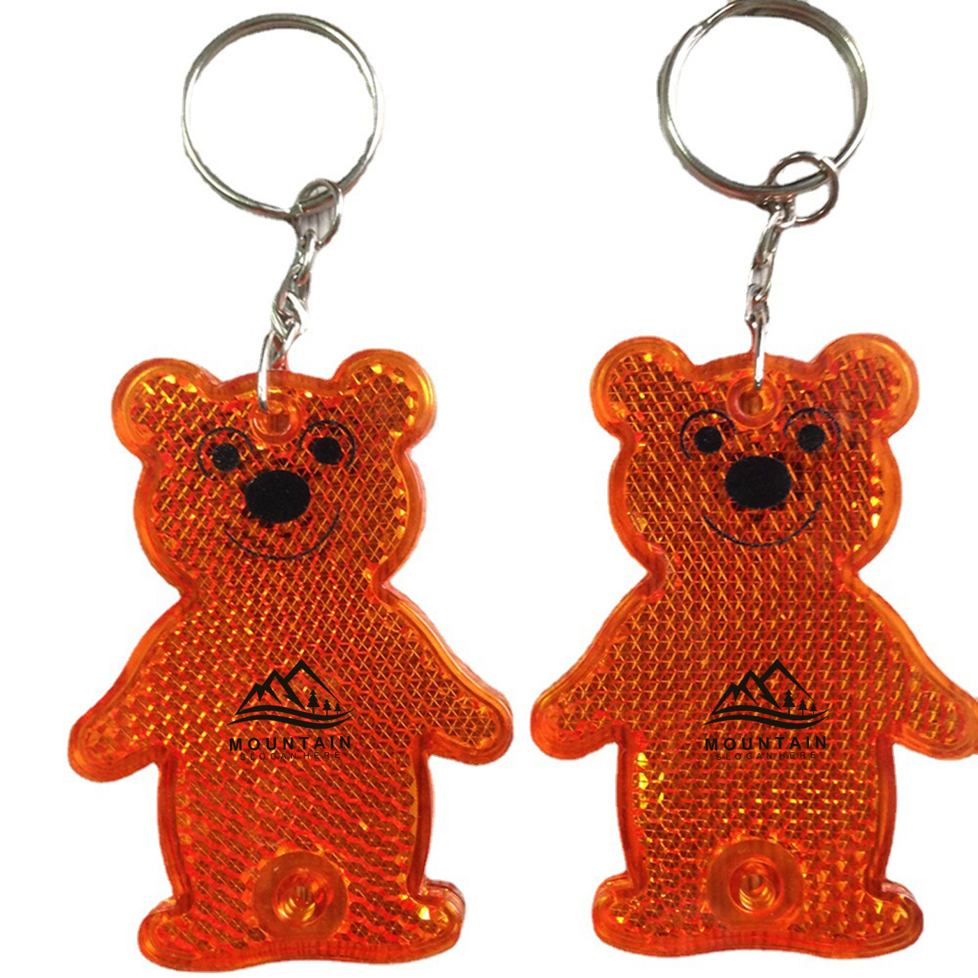 Bear Shape Reflective Pendant Keyring