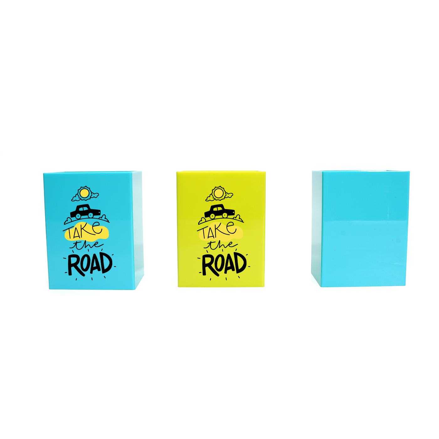 Plastic Square Pen Holder1
