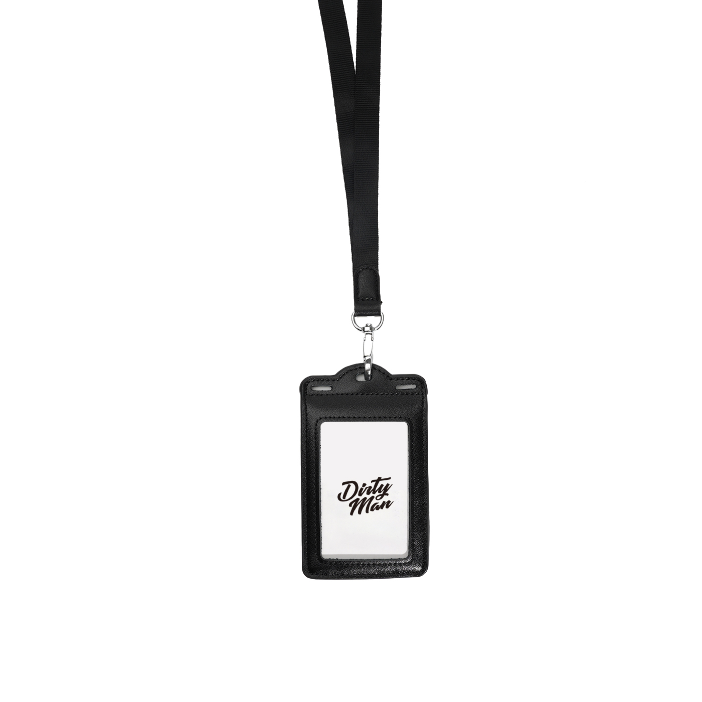 Leather ID Card Holder With Lanyard4