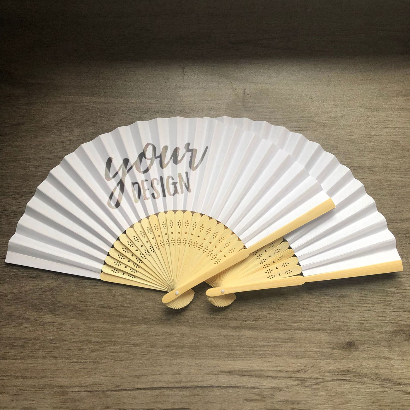 Folding Bamboo Hand Held Paper Fan2