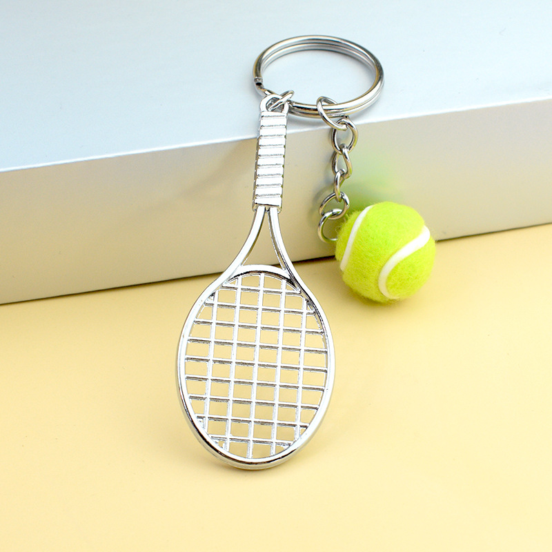 Tennis Ball And Racket Key Ring