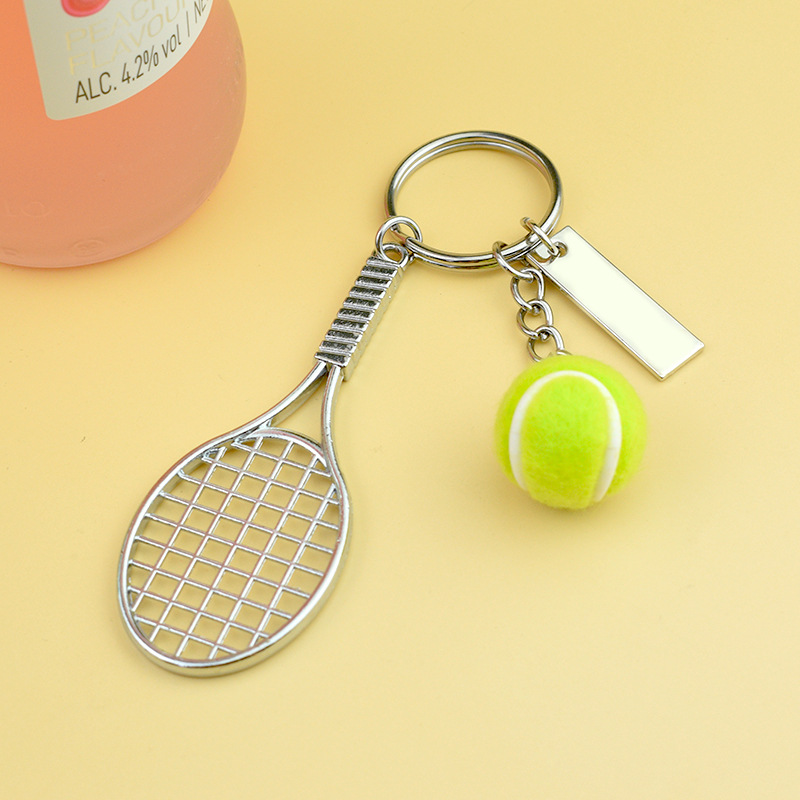 Tennis Ball And Racket Key Ring1