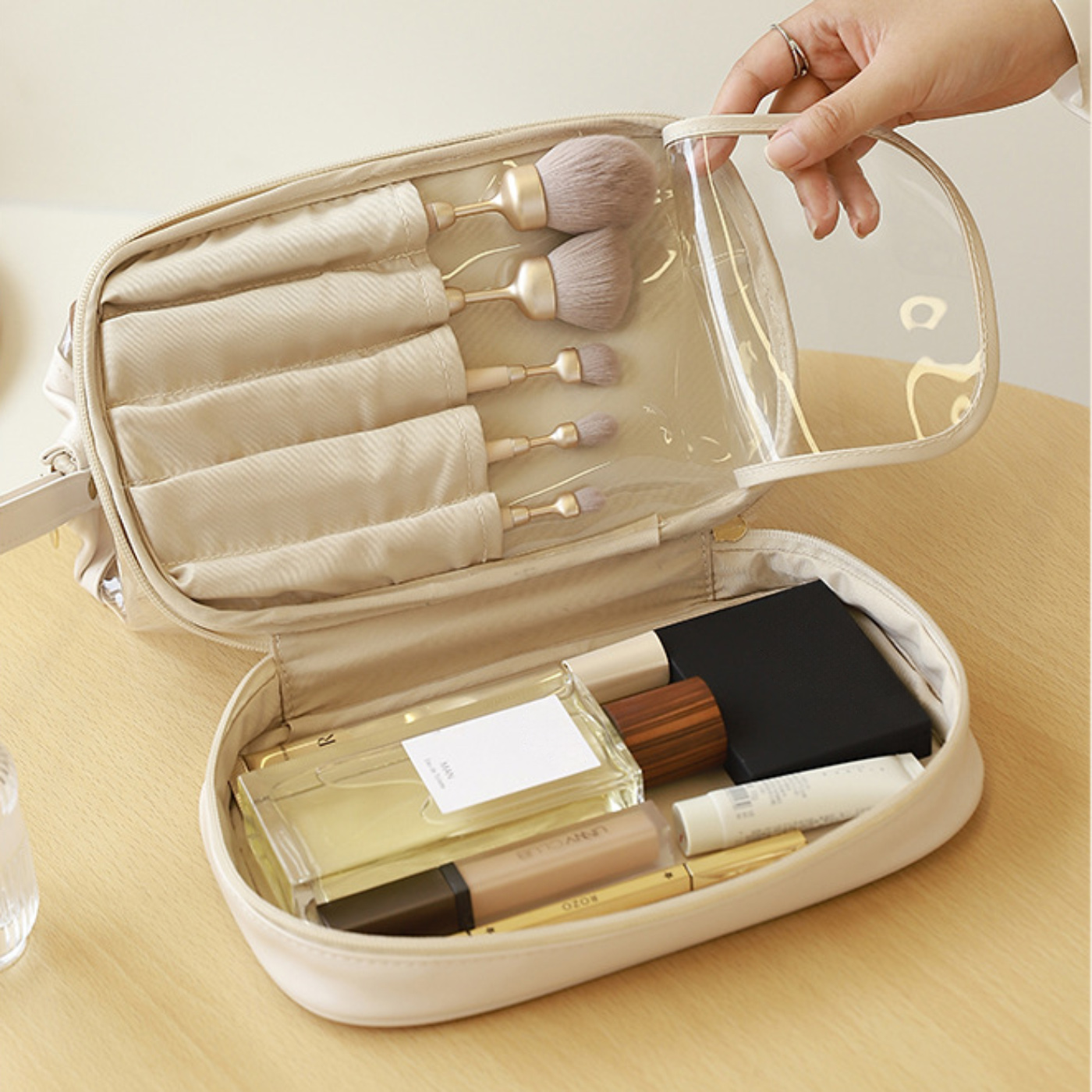 Double-layer Cosmetic Transparent Toiletry Bag2