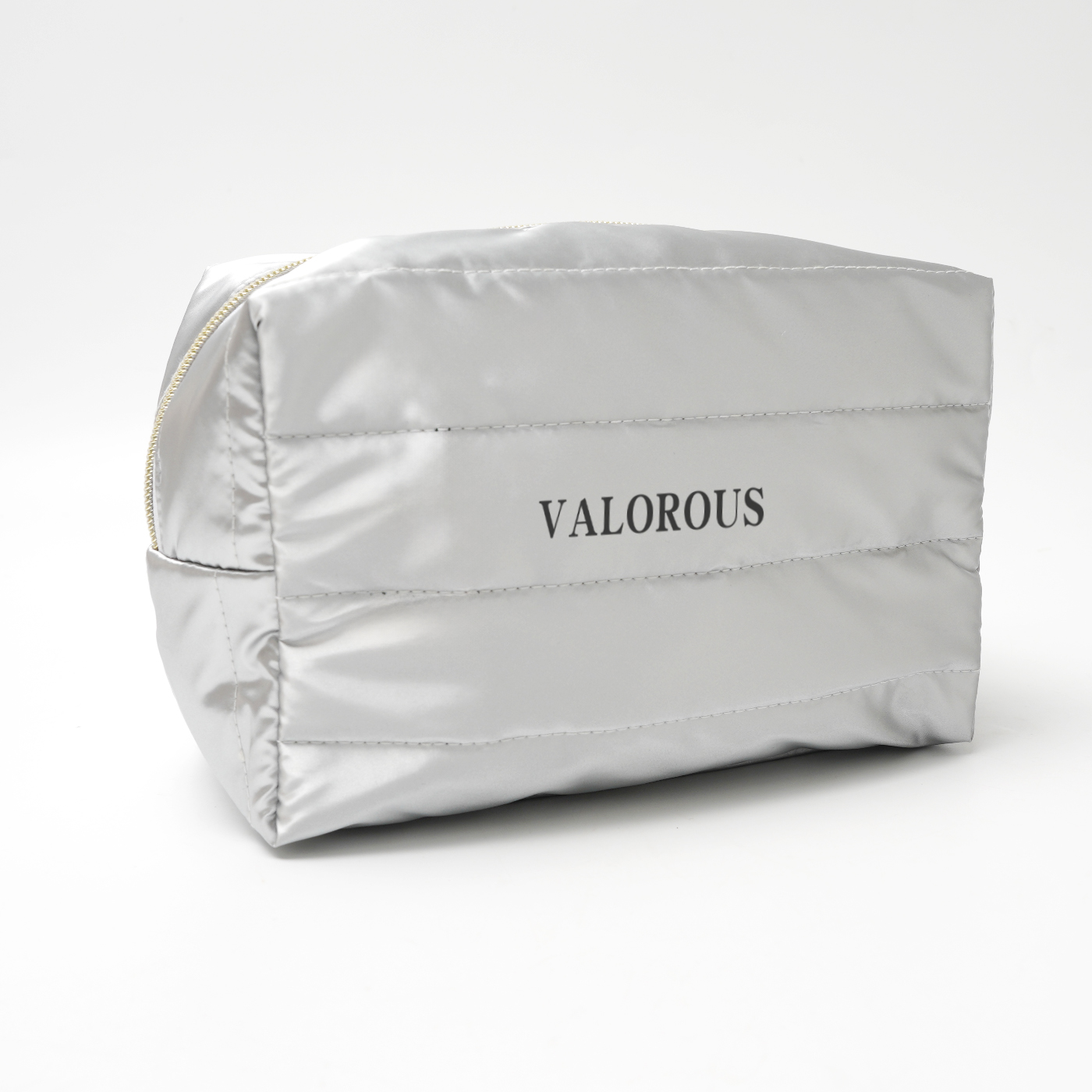 Square Puff Quilted Cosmetic Bag
