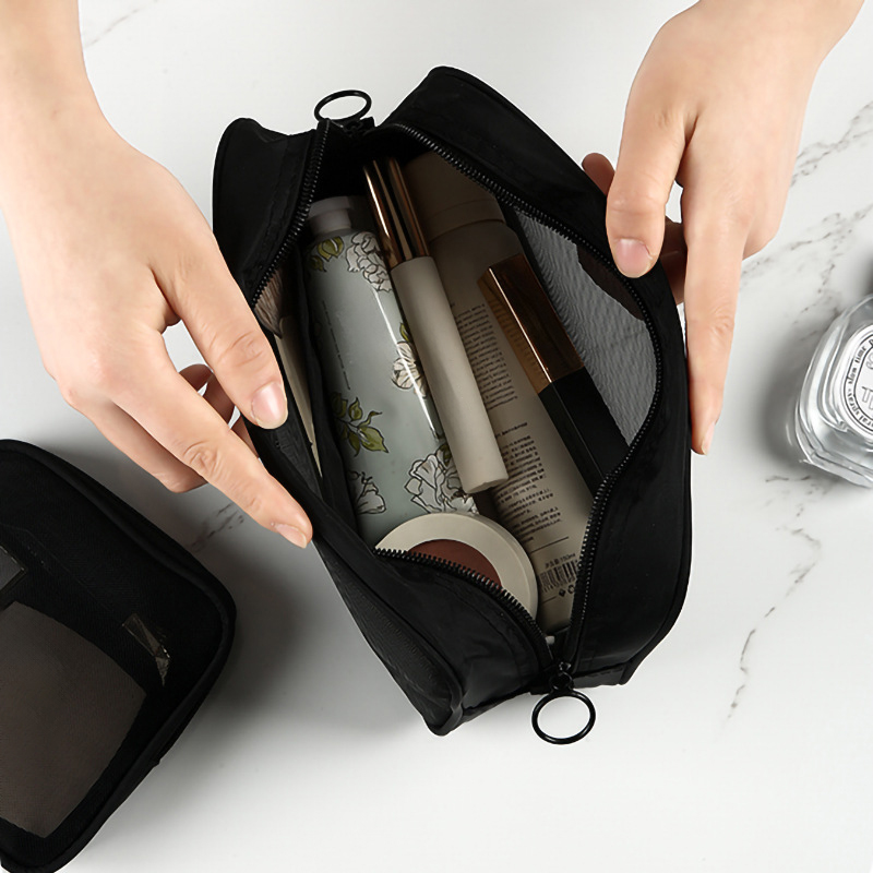 3PCS Mesh Toiletry Cosmetic Bag3