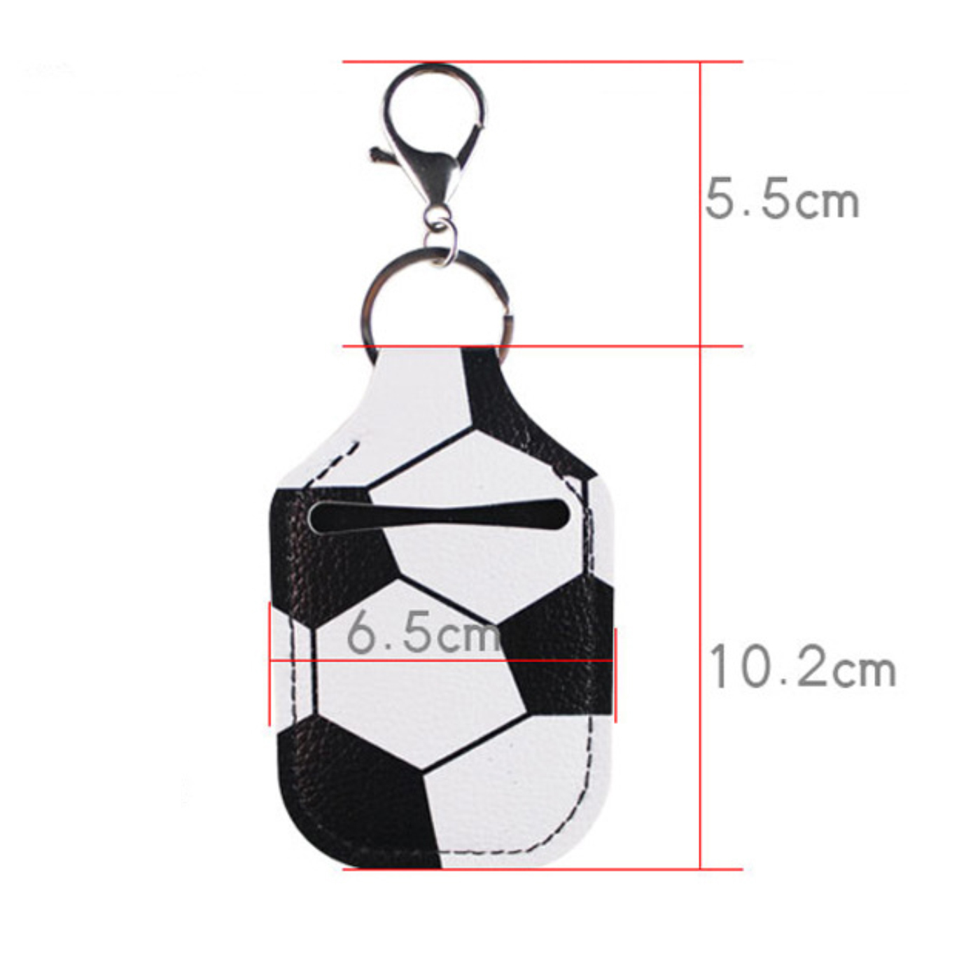 PU Leather Hand Sanitizer Holder Keychain3