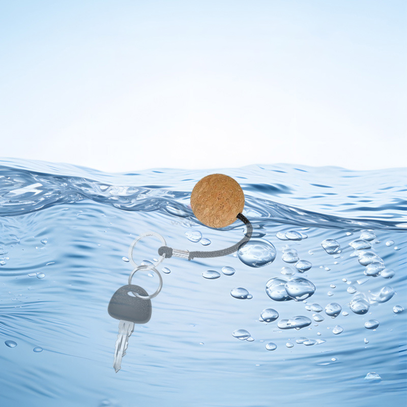Custom Floating Cork Key Ring1