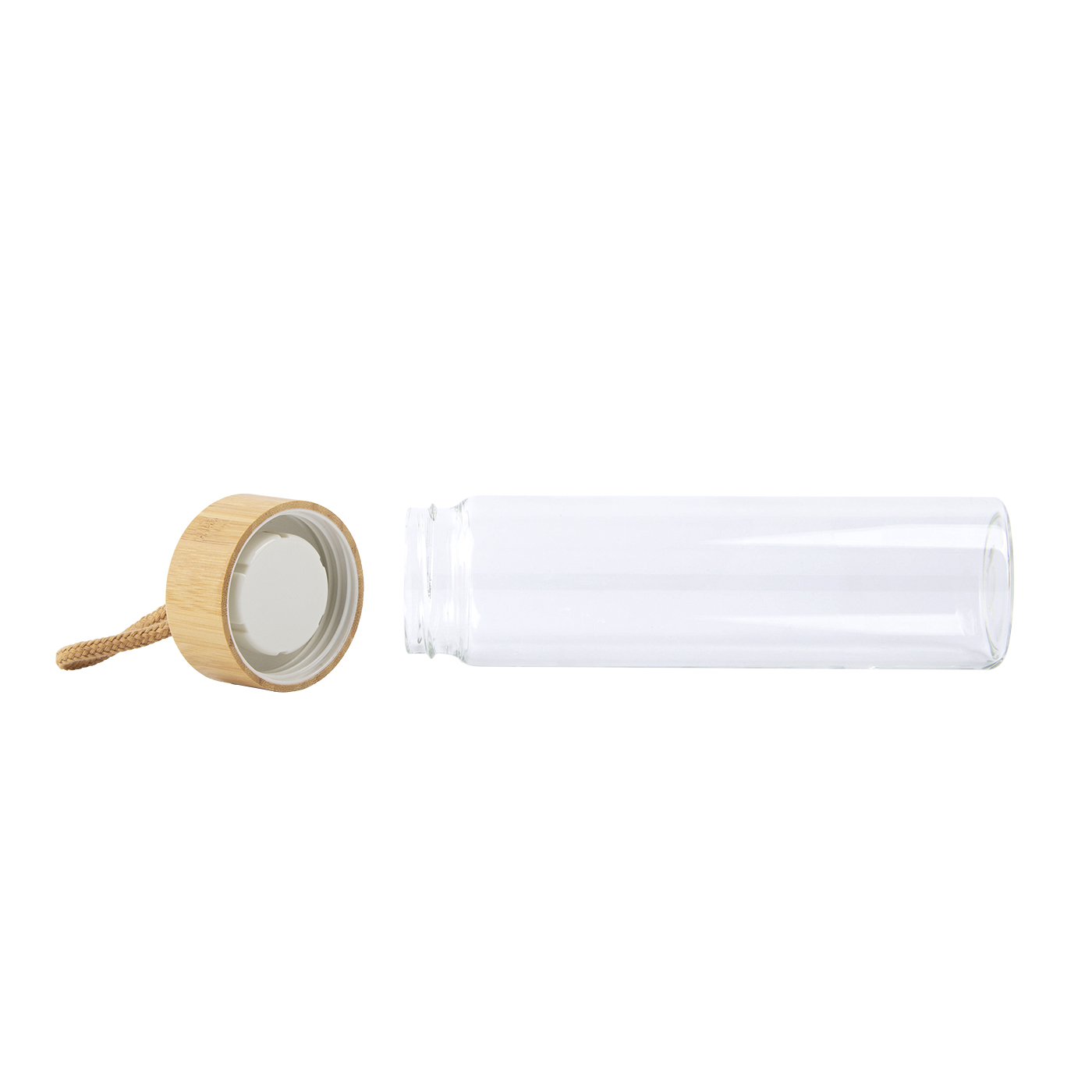 22 oz. Glass Water Bottle With Bamboo Lid2