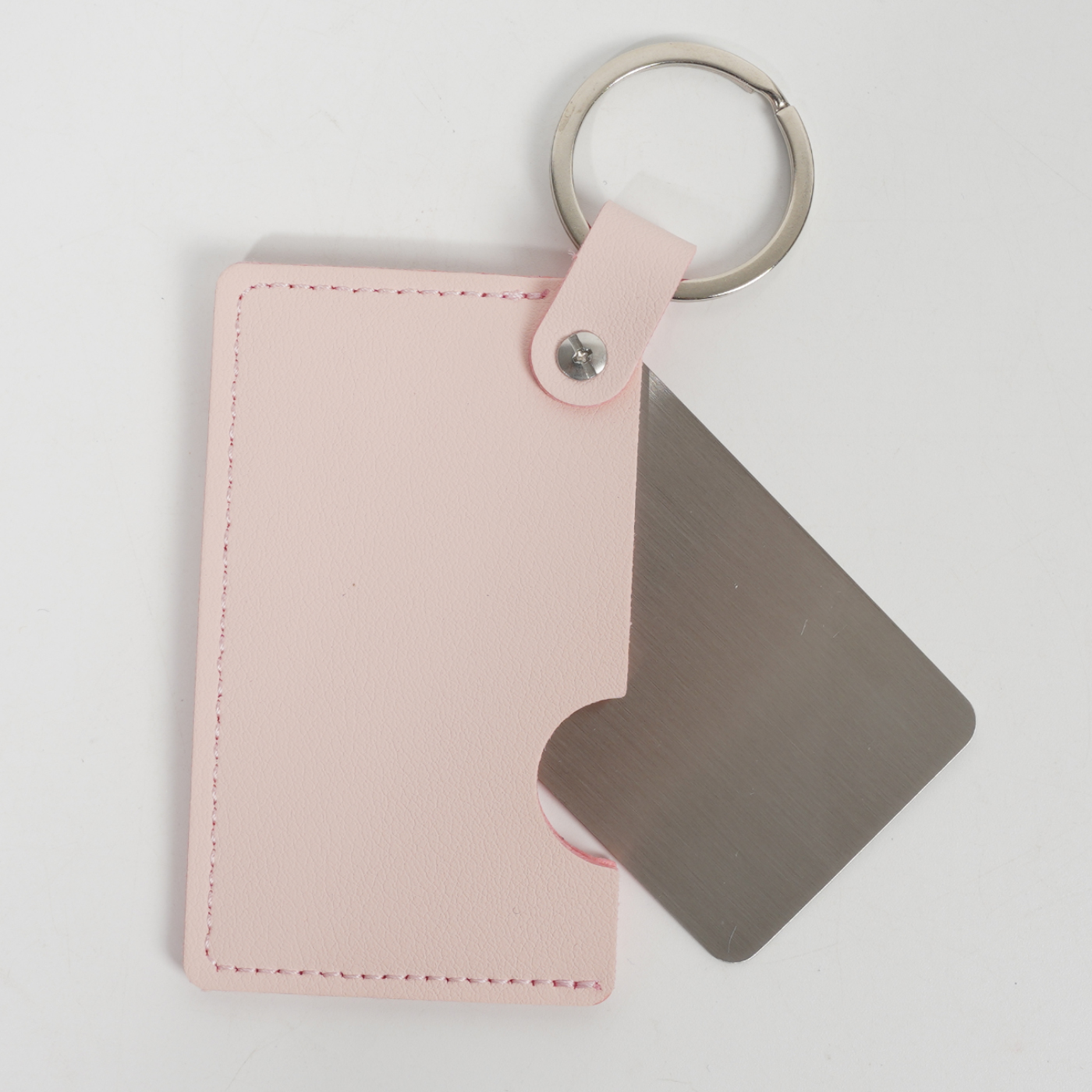 Rotating Credit Card Mirror With PU Leather Holder3