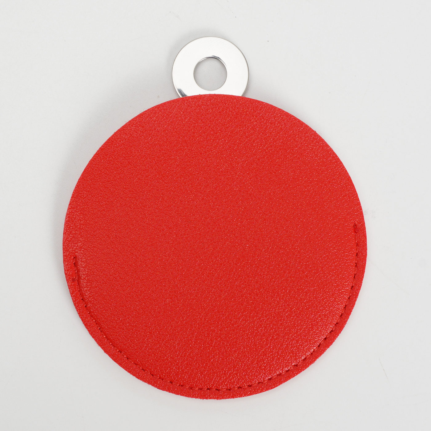 Pocket Round Cosmetic Mirror With PU Leather3