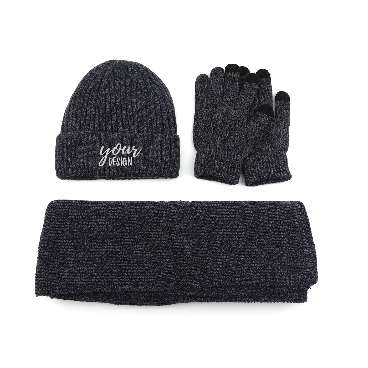 Beanie Scarf Gloves Set1