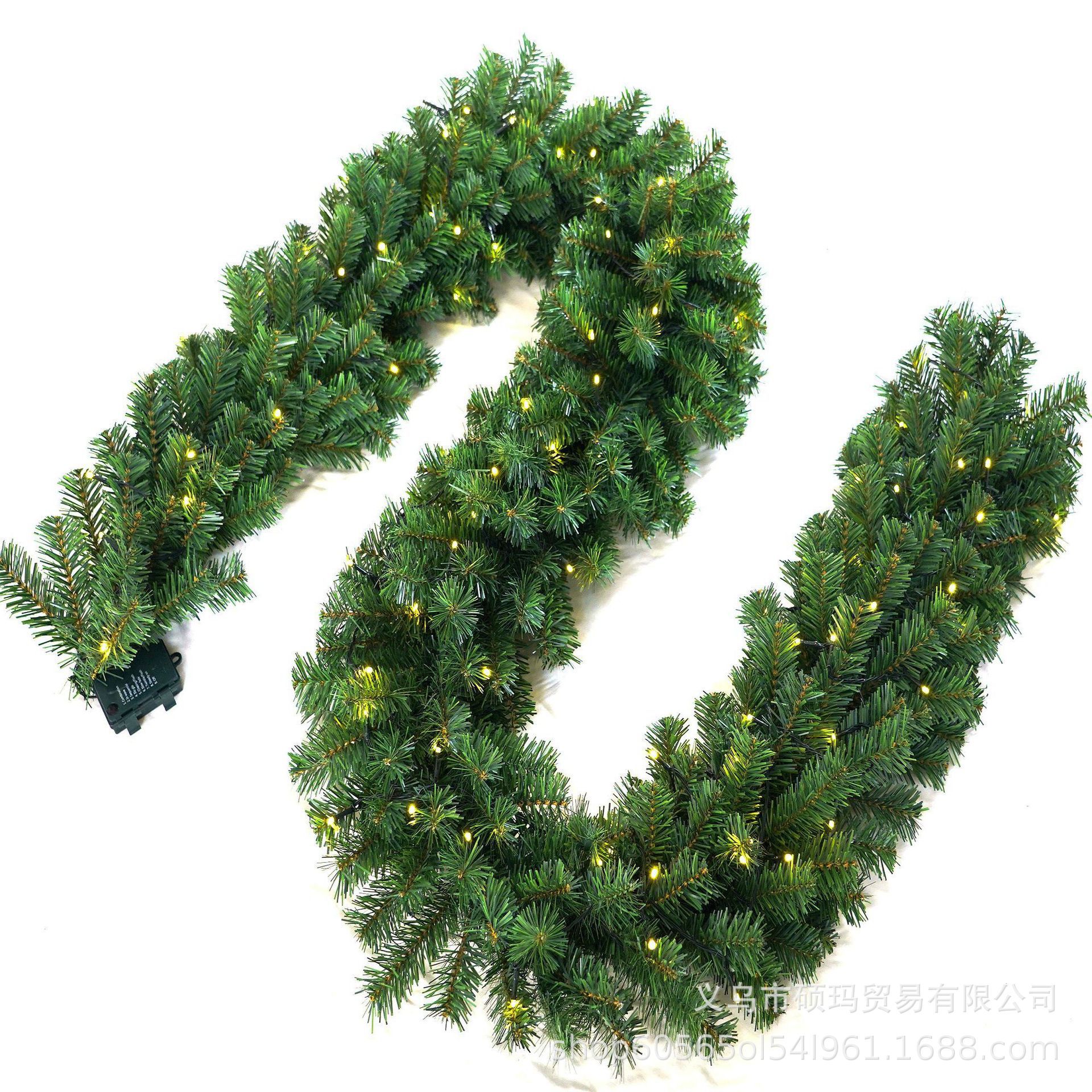 Christmas Rattan Garland With Lights1