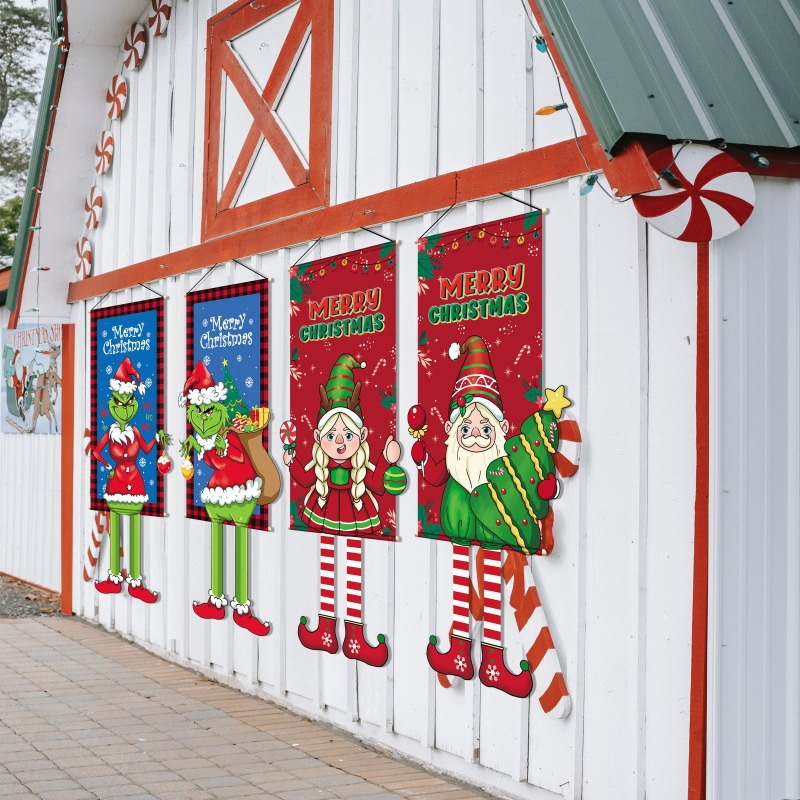 Personalized Hanging Christmas Flag2