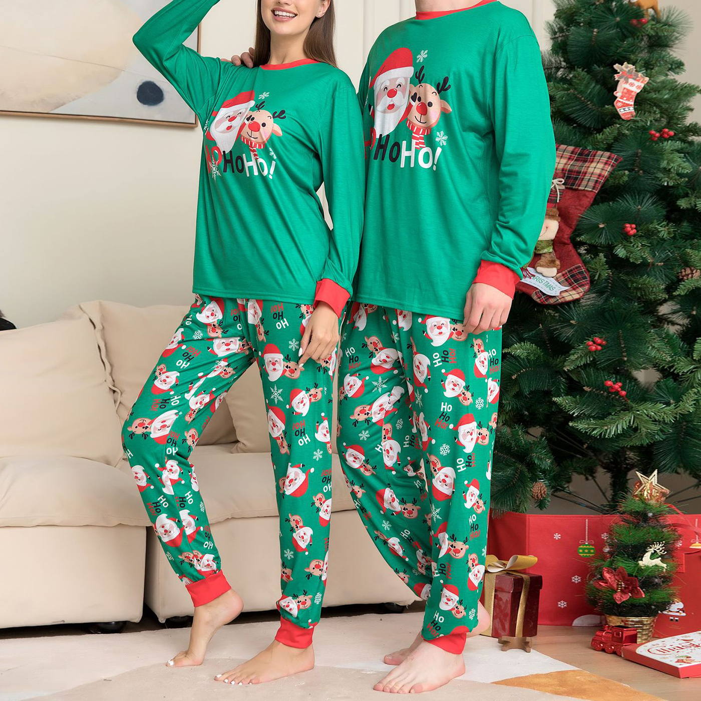 Personalized Long Sleeve Pajamas Set2