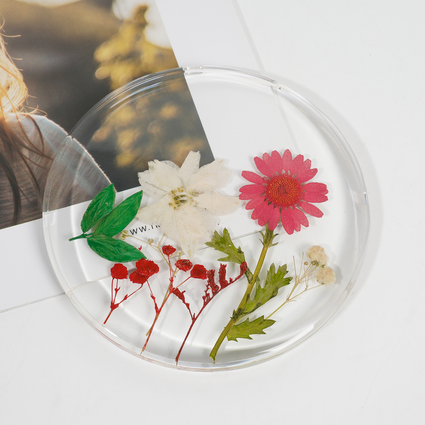 Natural Floral Resin Coaster1
