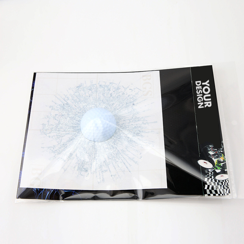 3D Simulation Golf Ball Broken Glass Stickers1
