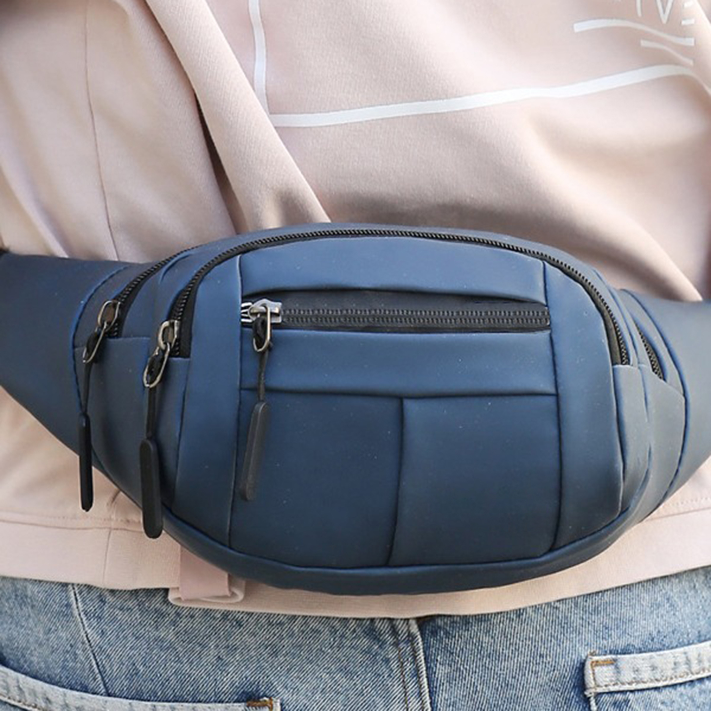 Multi-pocket PU Waist Bag2