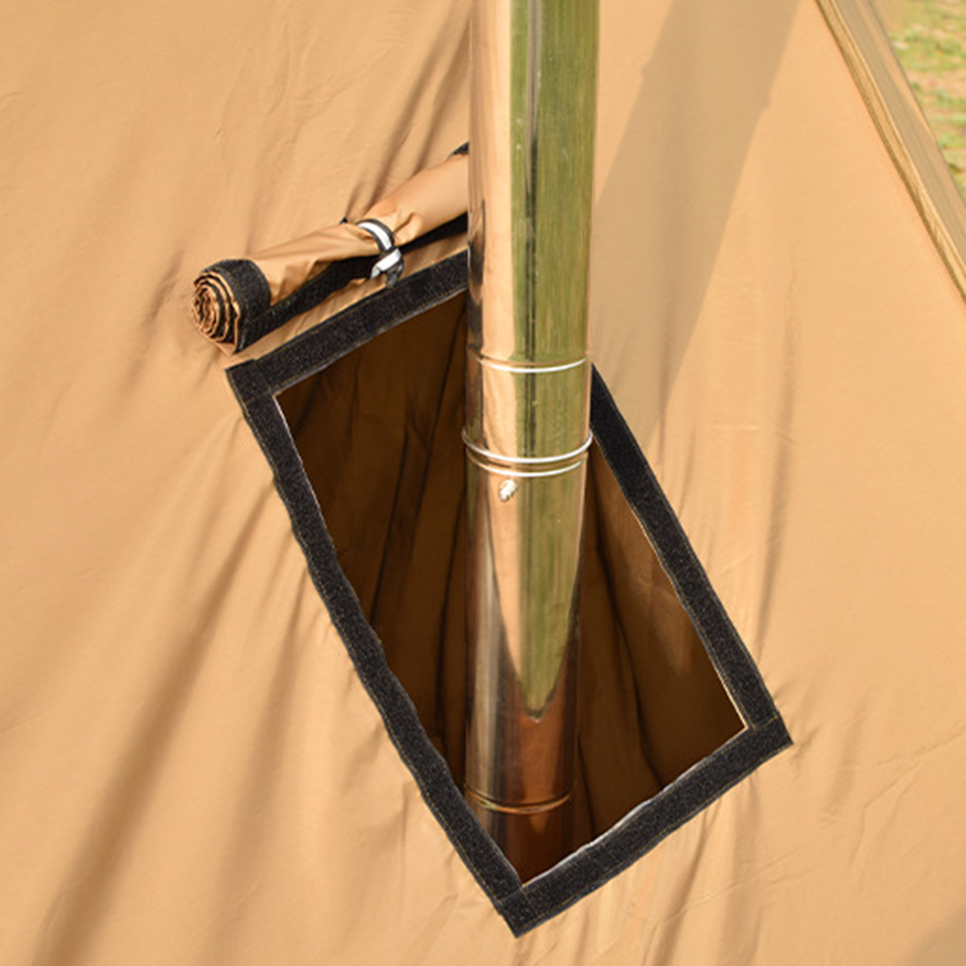 Camping Wall Tent With Stove Jack2