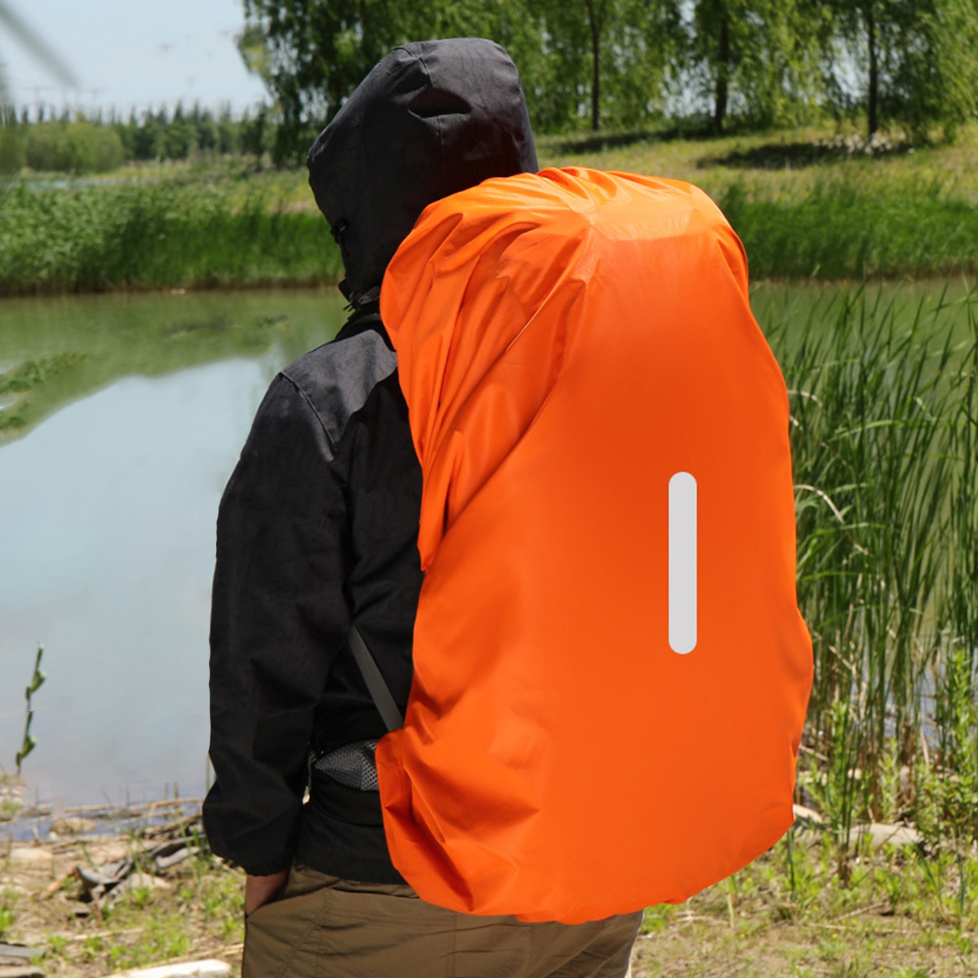 Backpack Rain Cover With Reflective Strip2