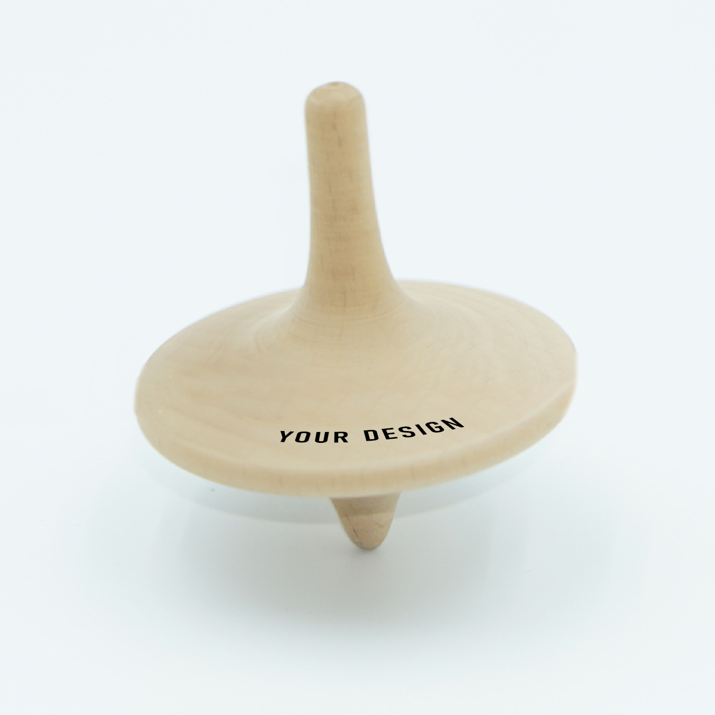 Solid Beech Spinning Top1