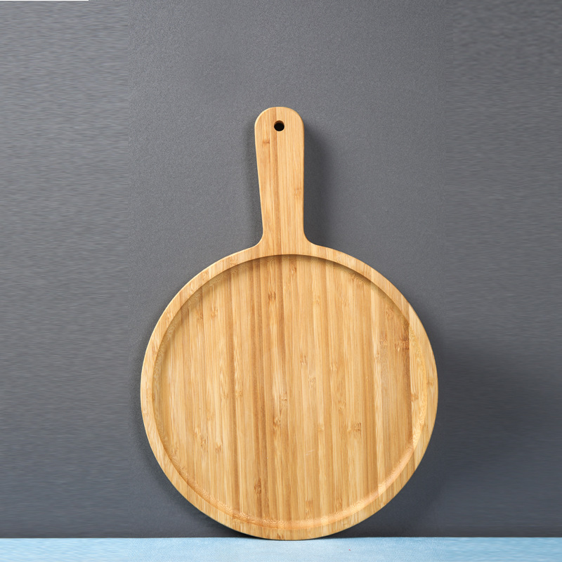 Round Serving Solid Bamboo Pizza Tray2