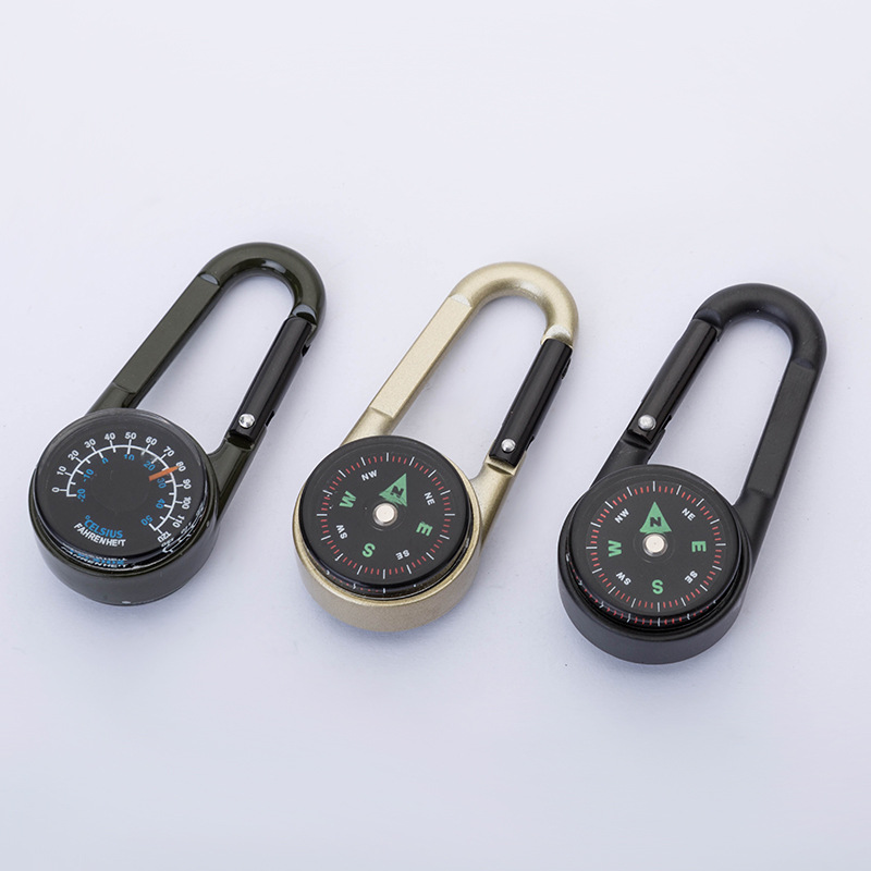 Zinc Alloy Carabiner Compass2
