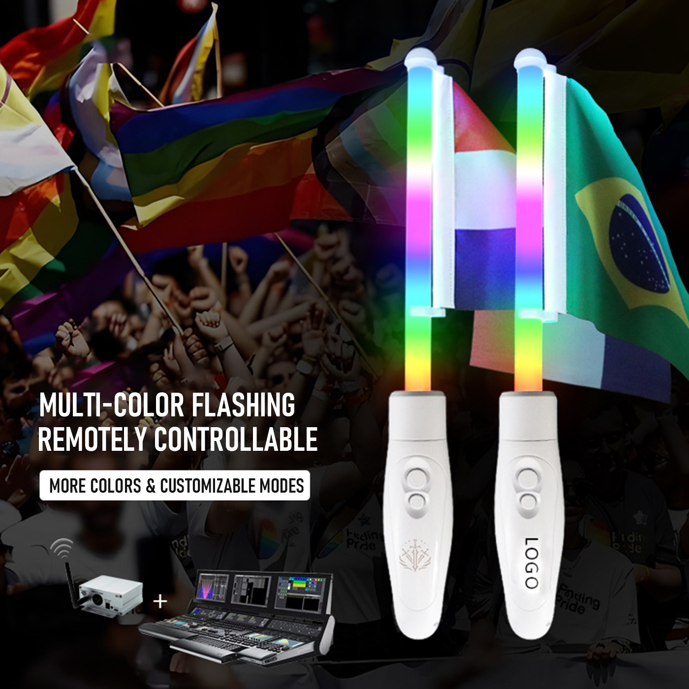 Luminous Light Up LED Hand Waving Flags2