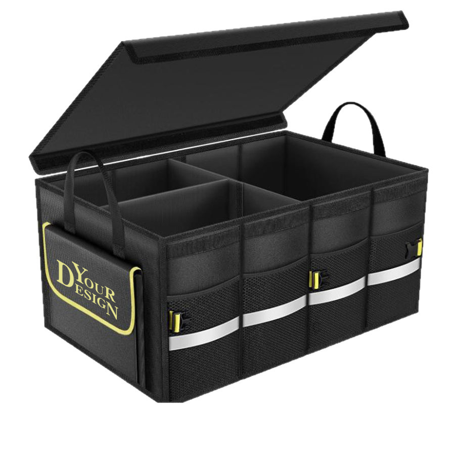 Collapsible Multi Compartment Car Trunk Organizer