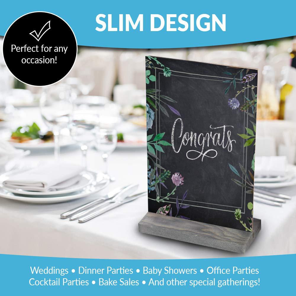 Tabletop Chalkboard Signs With Wood Base1
