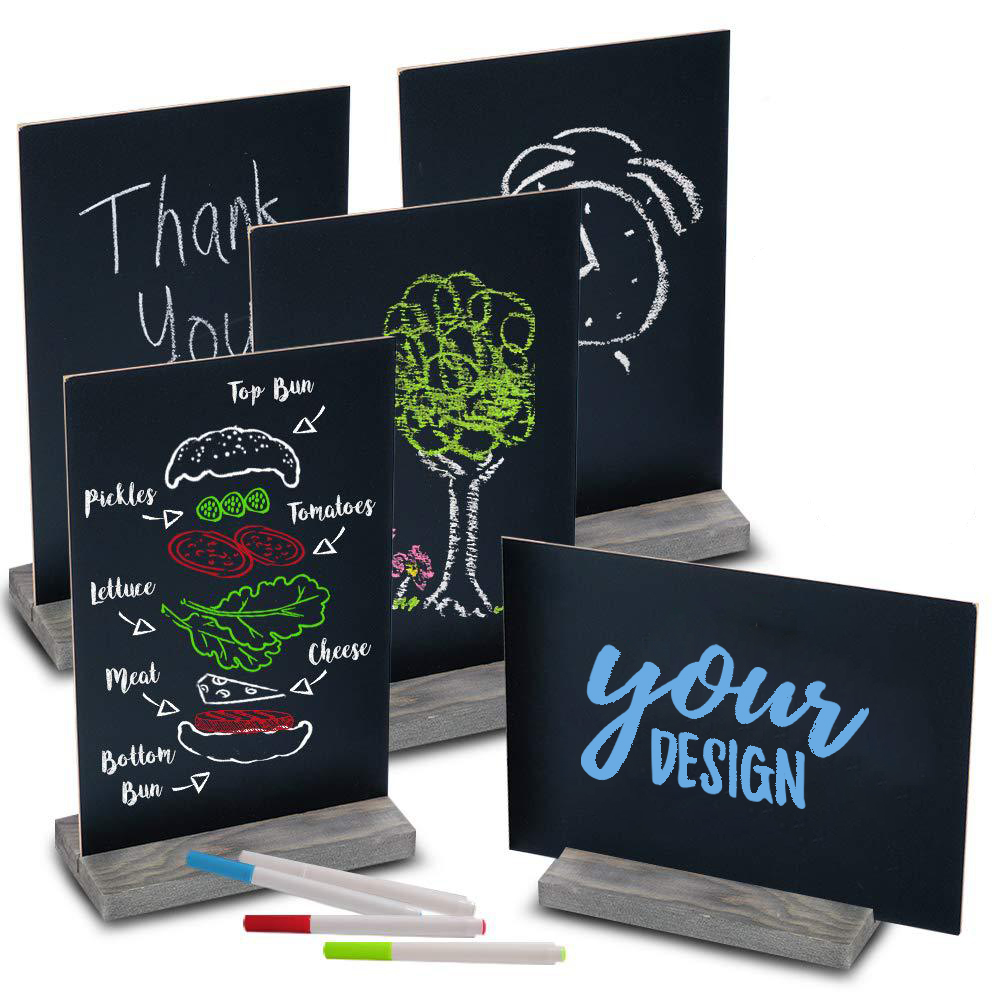 Tabletop Chalkboard Sign With Removable Board