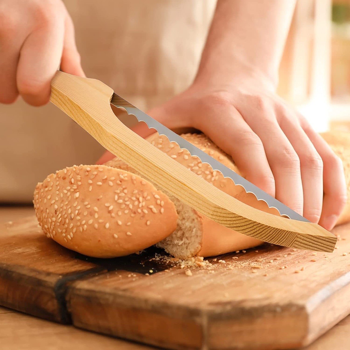 Premium Stainless Steel Serrated Bread Bow