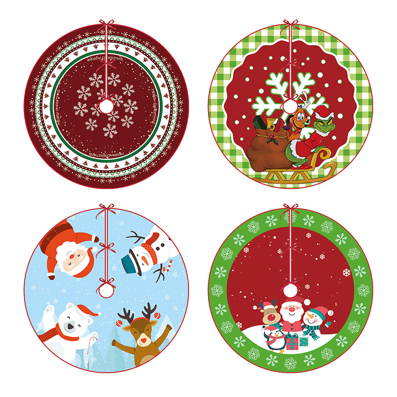 Personalized Plush Fabric Christmas Tree Skirt2