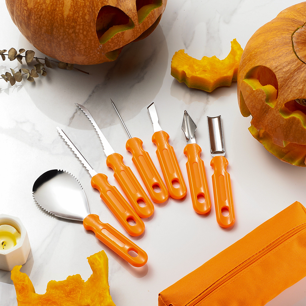 7 Pcs Halloween Pumpkin Carving Kit3