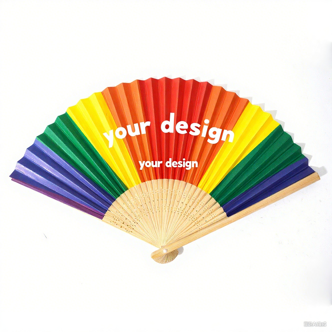 Custom Double-sided Paper Hand Fans1