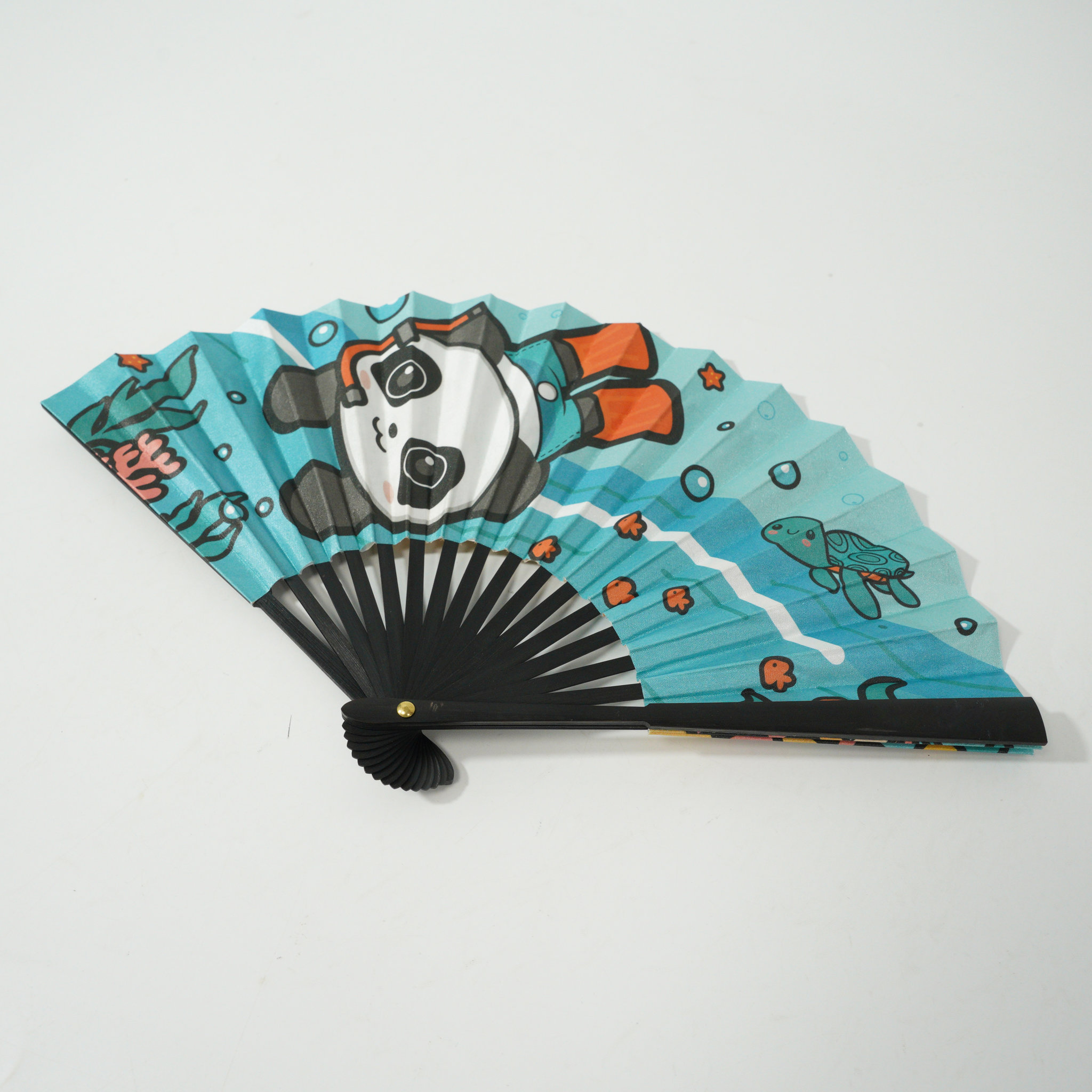 Custom Double-sided Fabric Hand Fans2