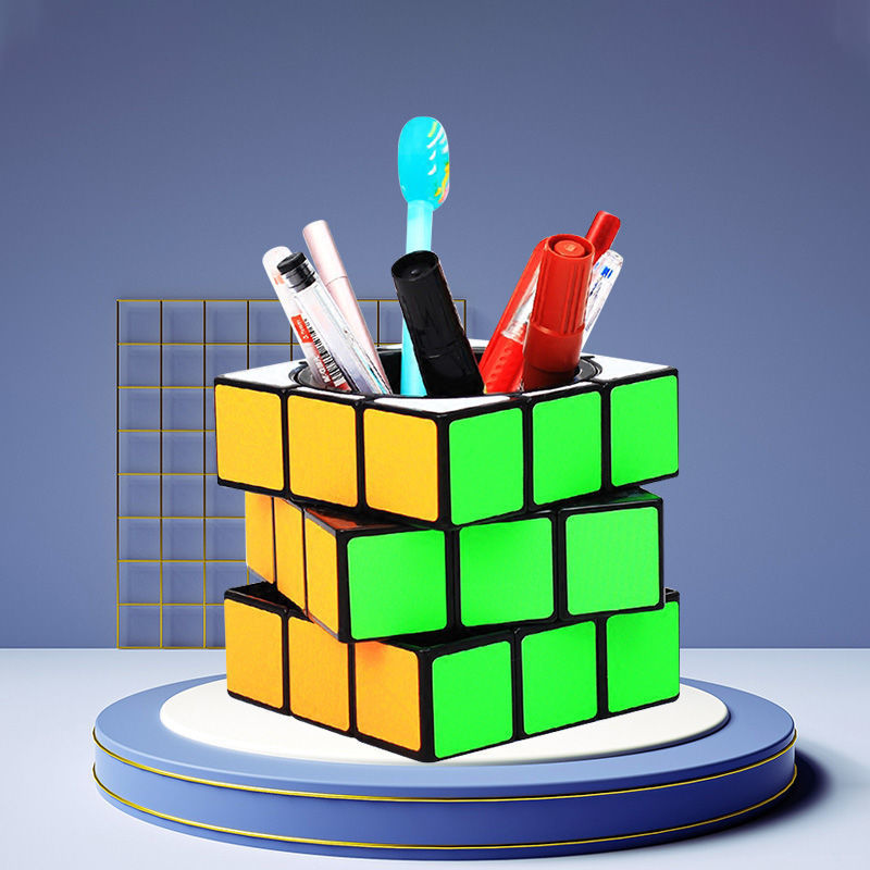 Customized Magic Cube With Pen Holder2