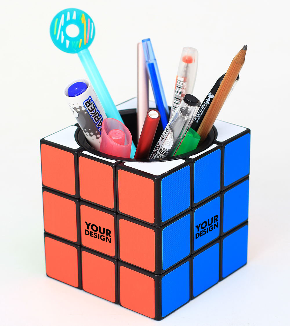 Customized Magic Cube With Pen Holder1
