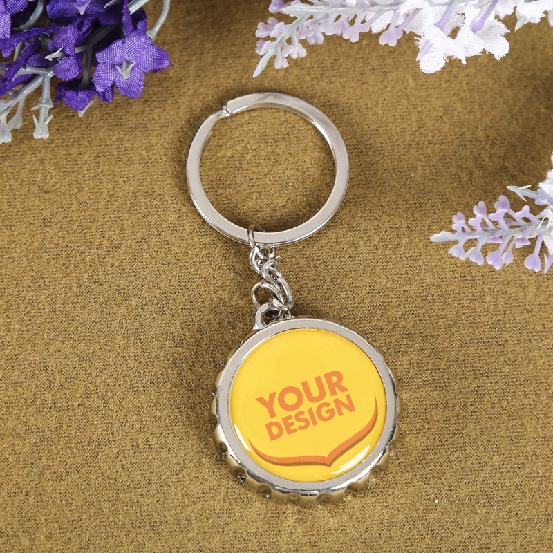 Bottle Cap Keychain With Bottle Opener