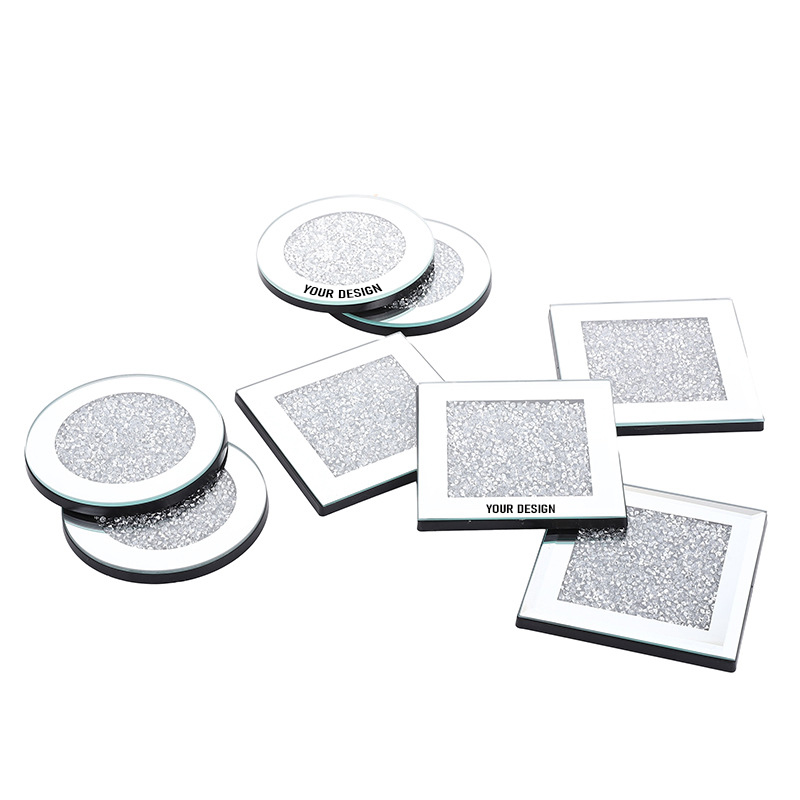 Custom Branded Glass Mirrored Coaster