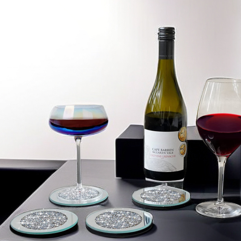 Custom Branded Glass Mirrored Coaster1